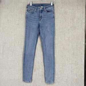 Weekday Jeans Womens 28x32 Blue Body Florida Skinny High Waisted Stretch Denim